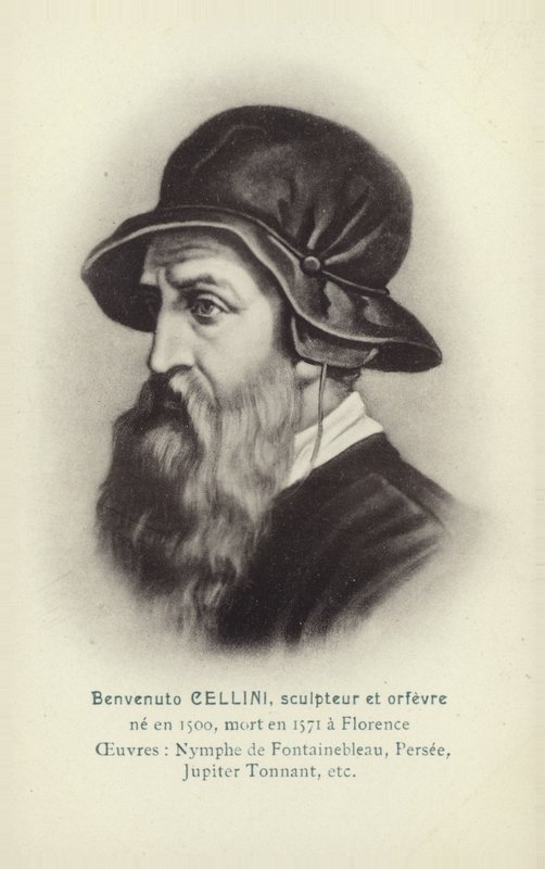 Benvenuto Cellini, escultor y orfebre italiano (litografía) de French School
