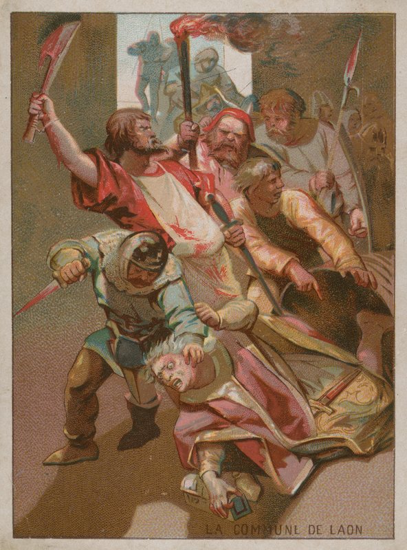 Obispo y partidarios asesinados en la Comuna de Laon en 1112 de French School