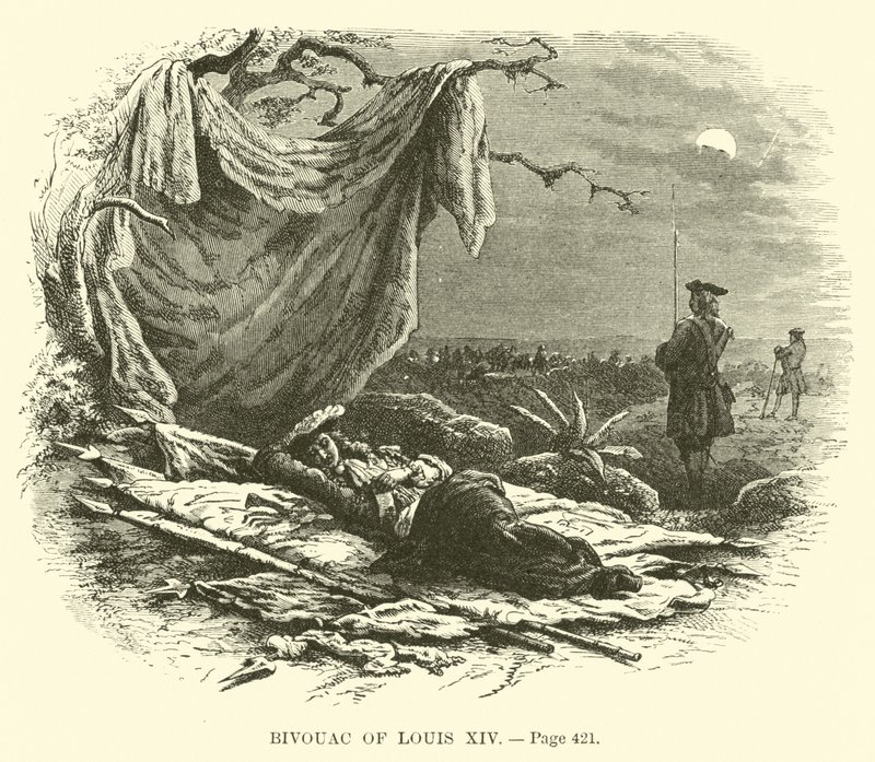 Bivouac de Luis XIV de French School
