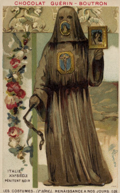 Penitente negro, Italia, Siglo XIX de French School