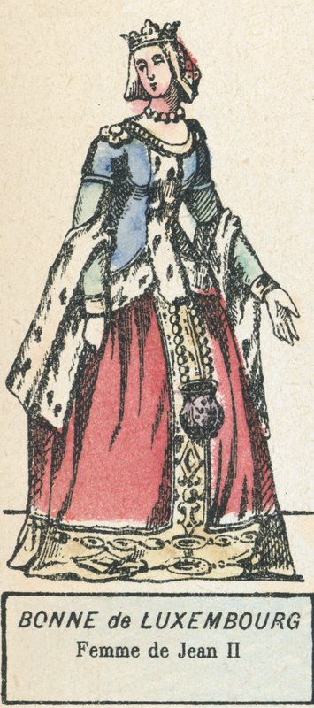 Bonne de Luxemburgo, Esposa de Juan II de French School