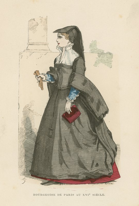 Mujer burguesa parisina, siglo XVI de French School