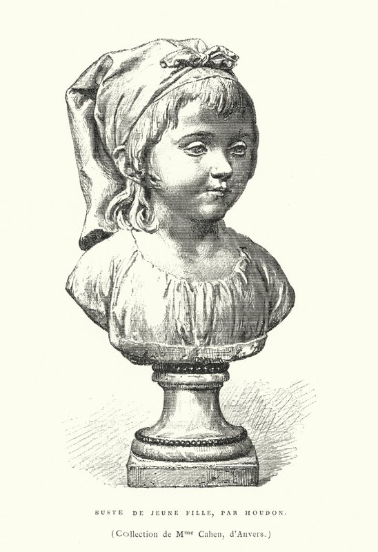 Busto de una joven, por el escultor francés Jean-Antoine Houdon, finales del siglo XVIII o principios del XIX de French School