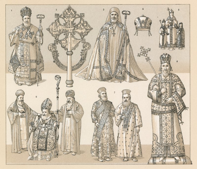 Traje bizantino y abisinio de French School