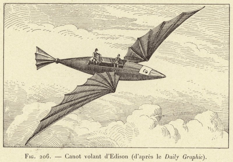 Bote volador de Edison (según el Daily Graphic) de French School