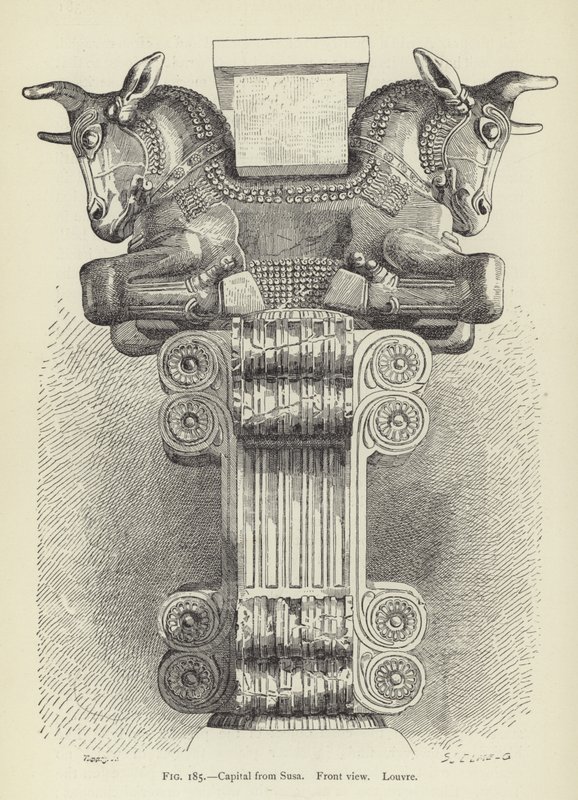 Capitel de Susa, Vista frontal, Louvre de French School