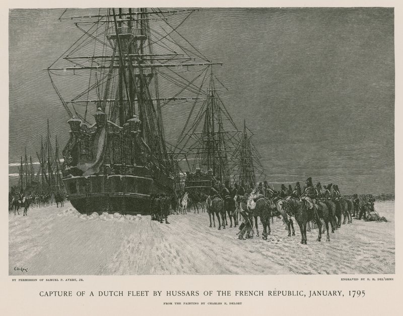 Captura de una flota holandesa por húsares de la República Francesa de French School