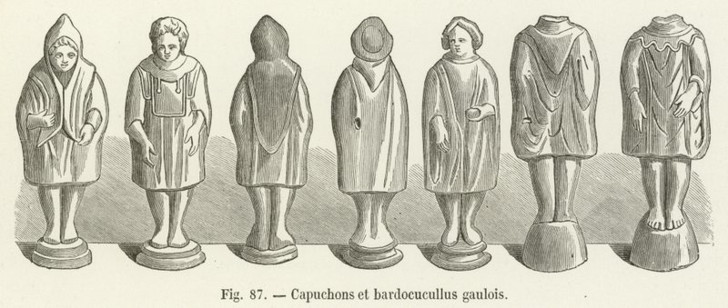 Capuchones y bardocucullus galos de French School