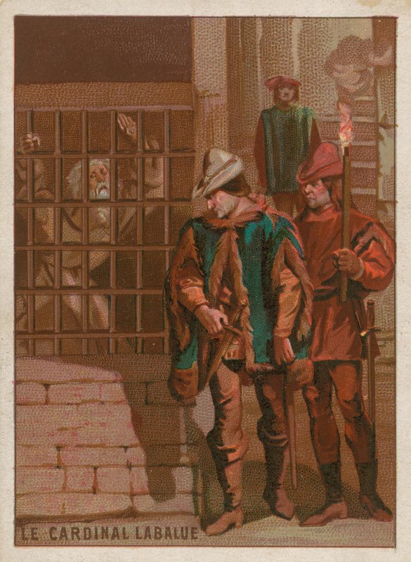 Cardenal Jean La Balue en prisión en 1469 de French School