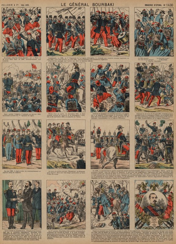 Carrera del general francés Charles-Denis Bourbaki de French School