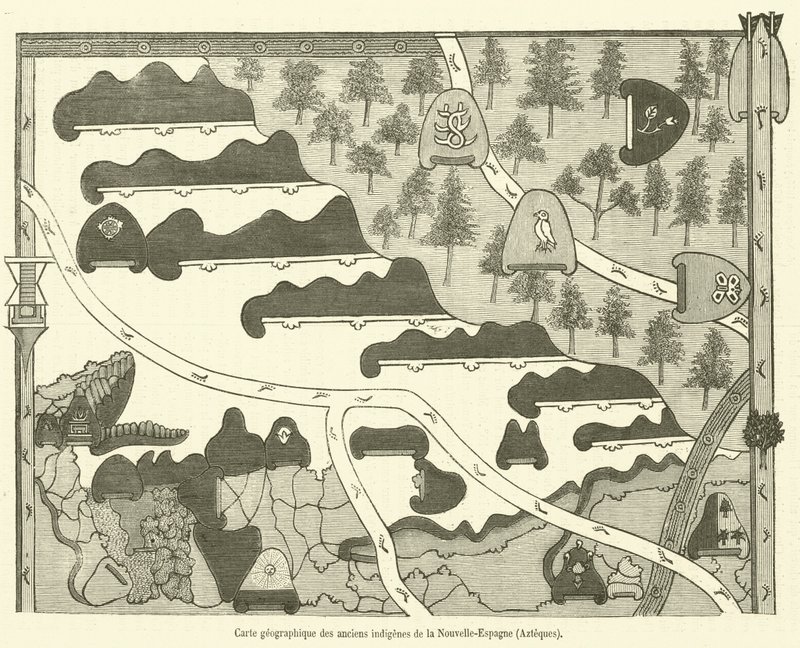 Mapa geográfico de los antiguos indígenas de la Nueva España, Aztecas de French School