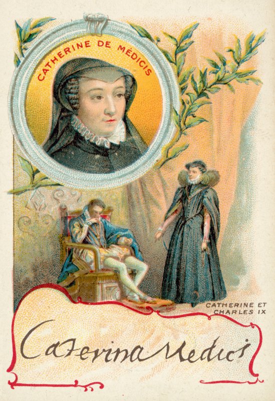 Catalina de Médici y su esposo, Carlos IX de Francia de French School