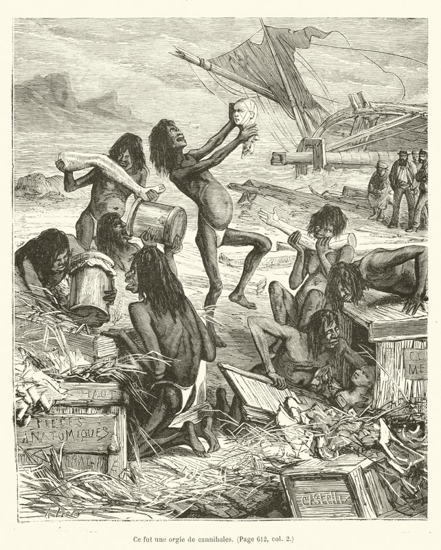 Fue una orgía de caníbales (grabado) de French School
