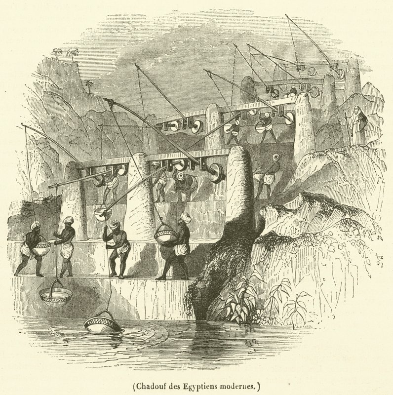 Chadouf de los egipcios modernos (grabado) de French School