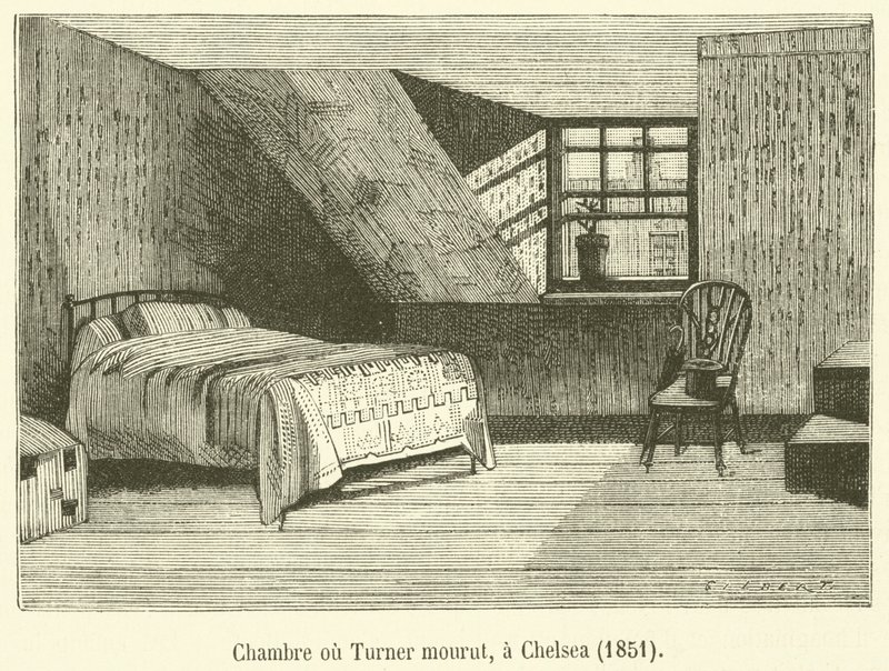 Habitación donde murió Turner, en Chelsea de French School