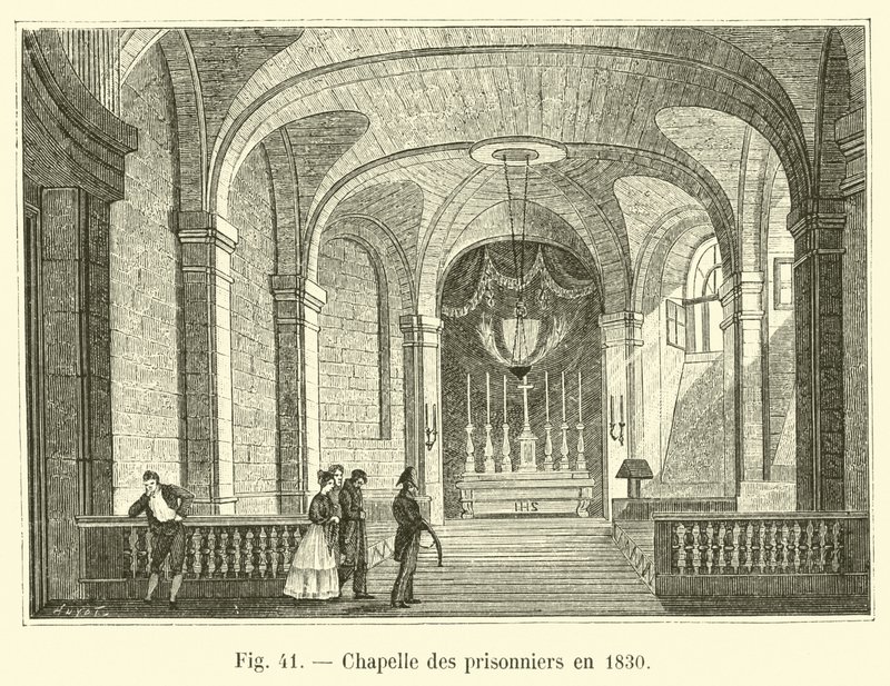 Capilla de los prisioneros en 1830 de French School