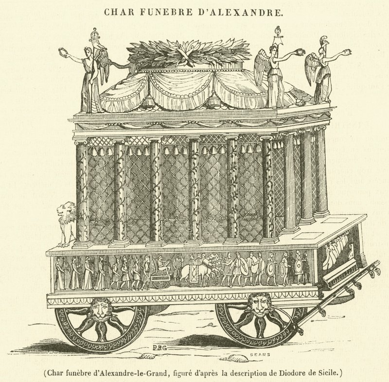 Carro fúnebre de Alejandro Magno de French School