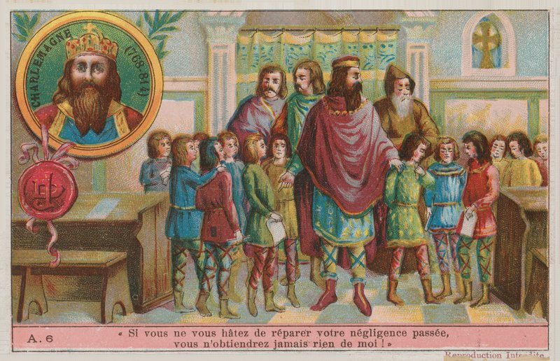 Carlomagno, fundador del Imperio Carolingio (768-814) de French School
