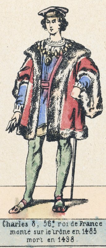Carlos VIII, 56º rey de Francia, subió al trono en 1483, murió en 1498 de French School