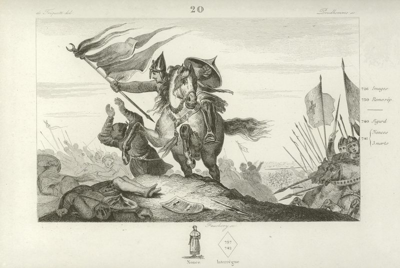 Carlos Martel en la Batalla de Tours, 732 de French School