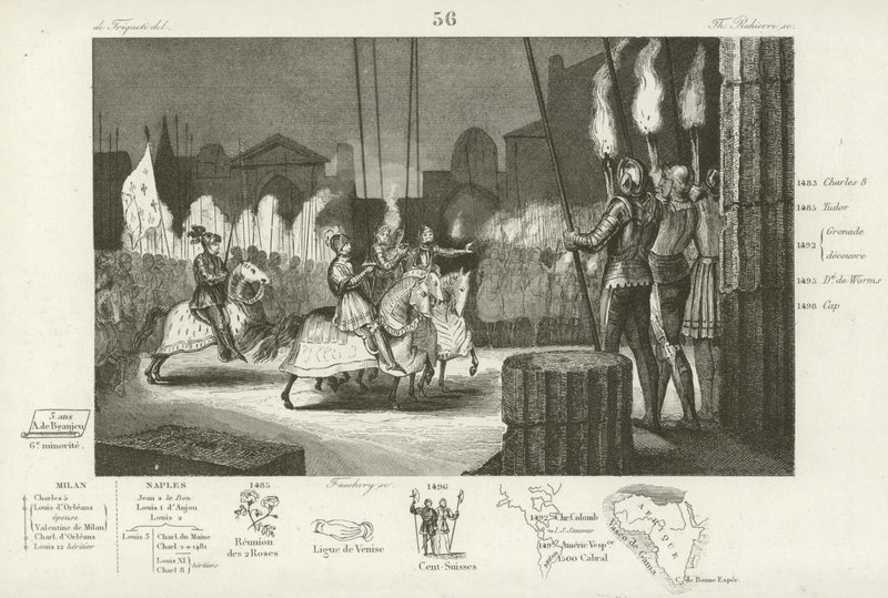 Carlos VIII de Francia entrando en Roma en triunfo, 1494 de French School