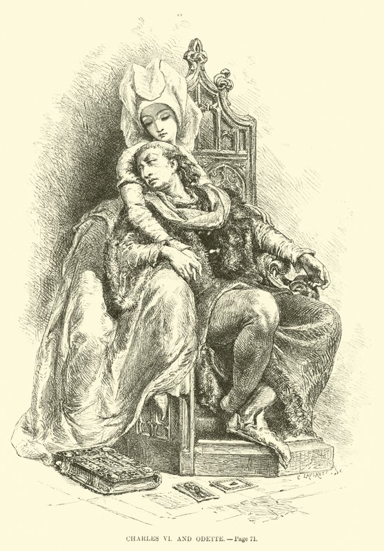 Carlos VI y Odette de French School