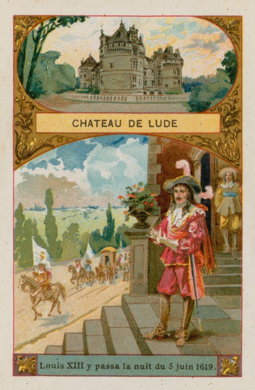 Castillo de Lude, donde Luis XIII (1601-1643) pasó la noche de junio de 1619 de French School