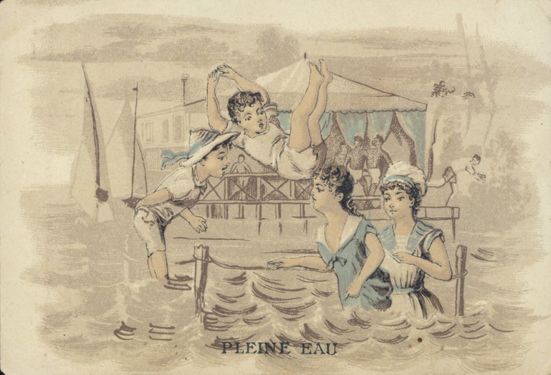 Niños jugando en el agua de French School