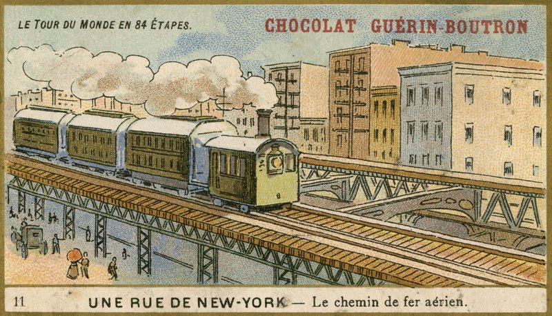 Tarjeta comercial de Chocolat Guerin Boutron de French School