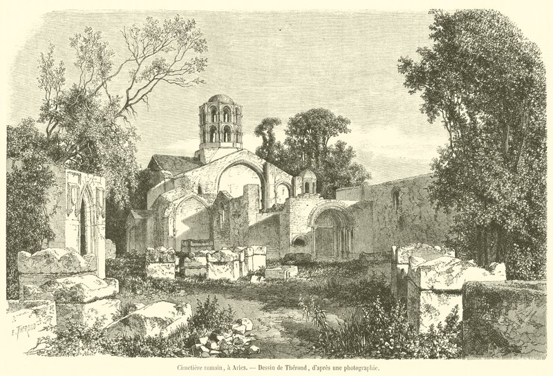 Cementerio romano, en Arles de French School