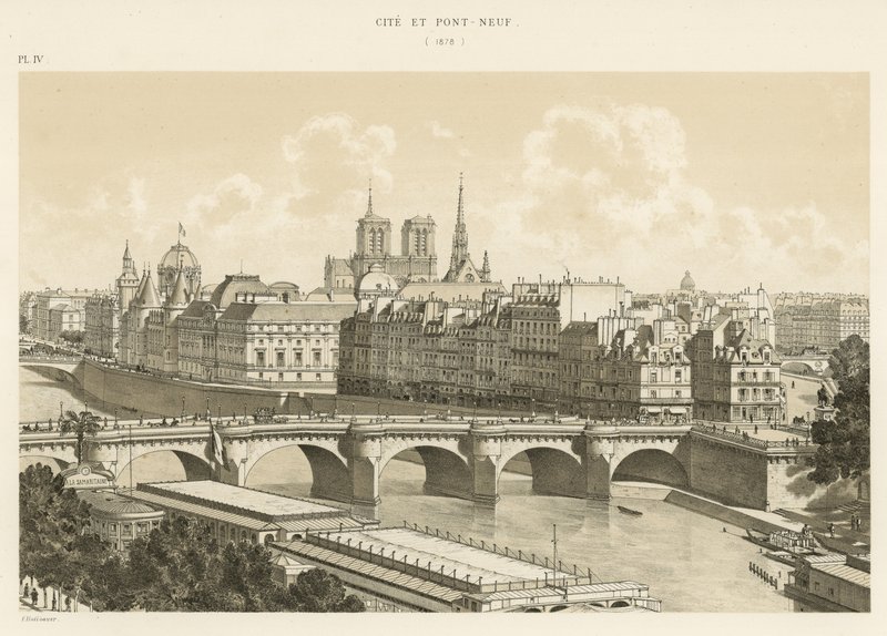 La Cité y el Pont-Neuf, 1878 de French School