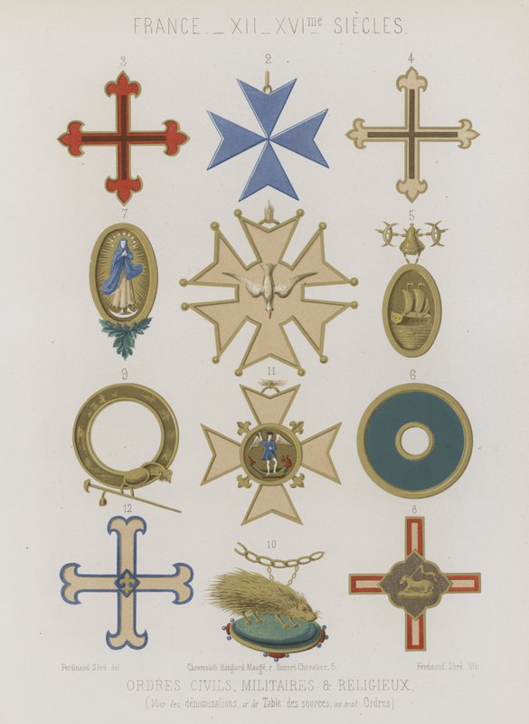 Órdenes civiles, militares y religiosas de French School