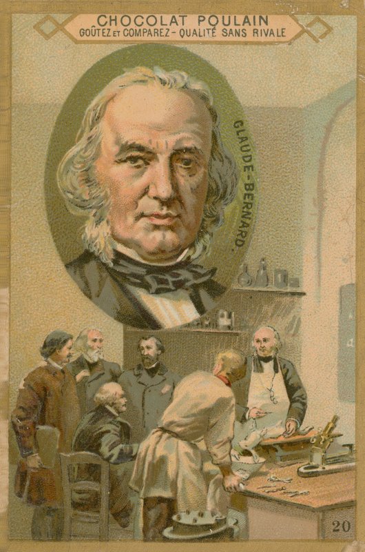 Claude Bernard, tarjeta comercial de Chocolat Poulain de French School