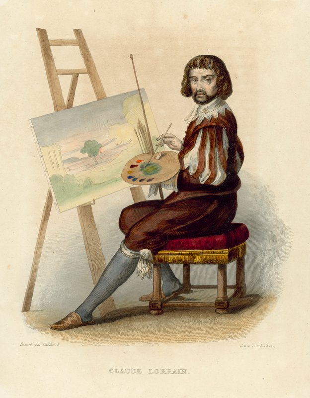 Claude Lorrain (grabado en color) de French School