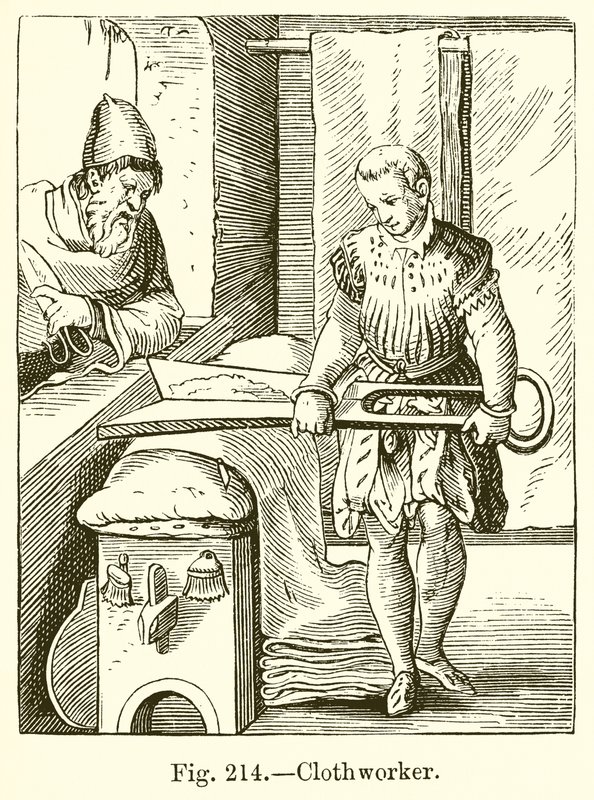 Trabajador de tela de French School