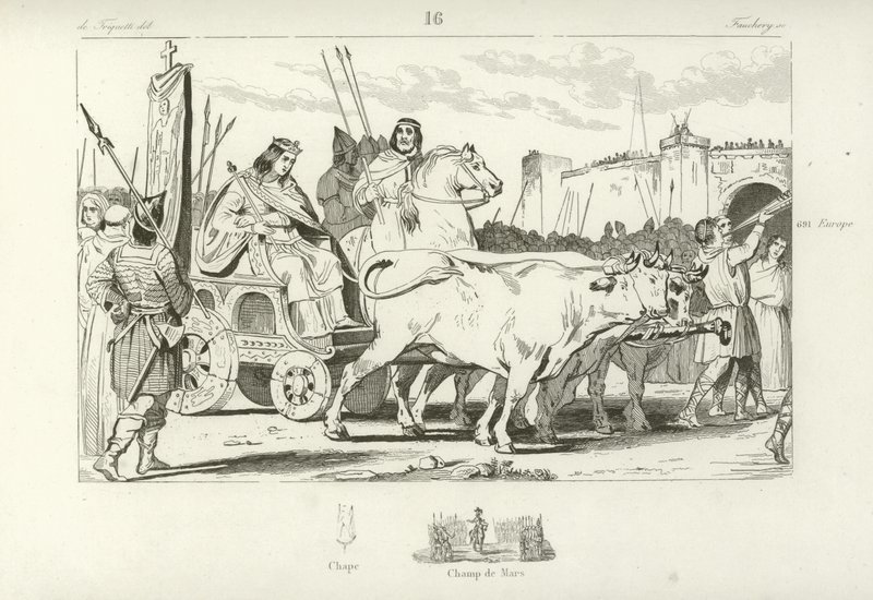 Clodoveo III, rey títere franco de Austrasia de French School