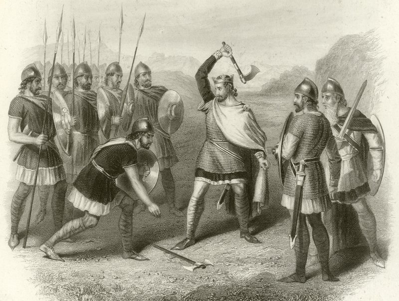 Clodoveo y su soldado rebelde, 487 de French School