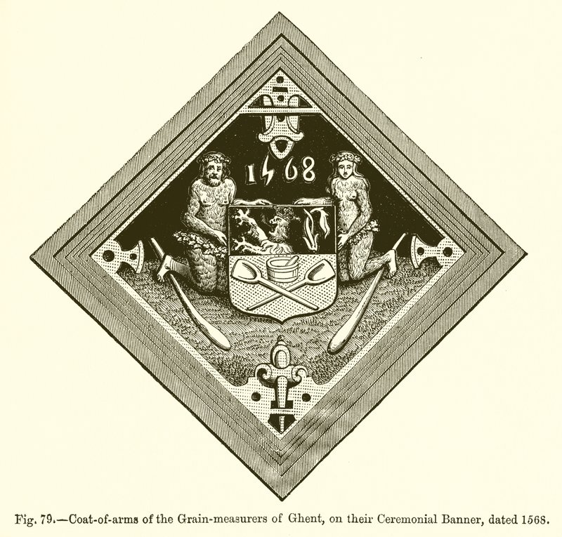 Escudo de armas de los medidores de grano de Gante de French School