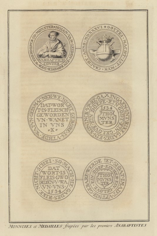 Monedas y medallas acuñadas por los primeros anabaptistas de French School