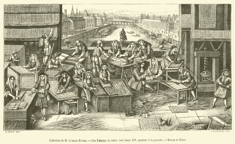 Colección del barón Pichon, Una Fábrica de cartas bajo Luis XIV de French School