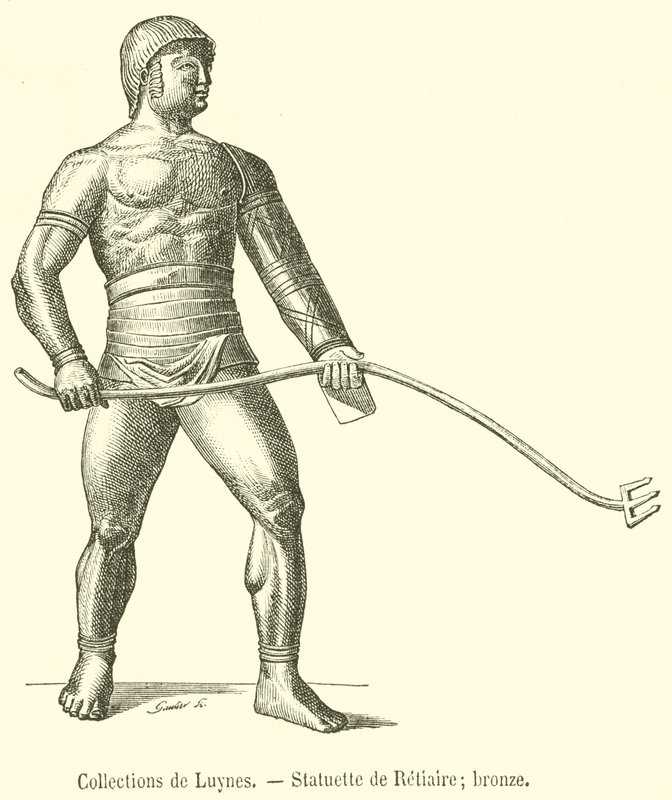 Colecciones de Luynes, Estatuilla de Retiaire, bronce de French School