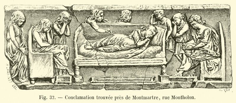 Conclamación encontrada cerca de Montmartre, rue Montholon de French School