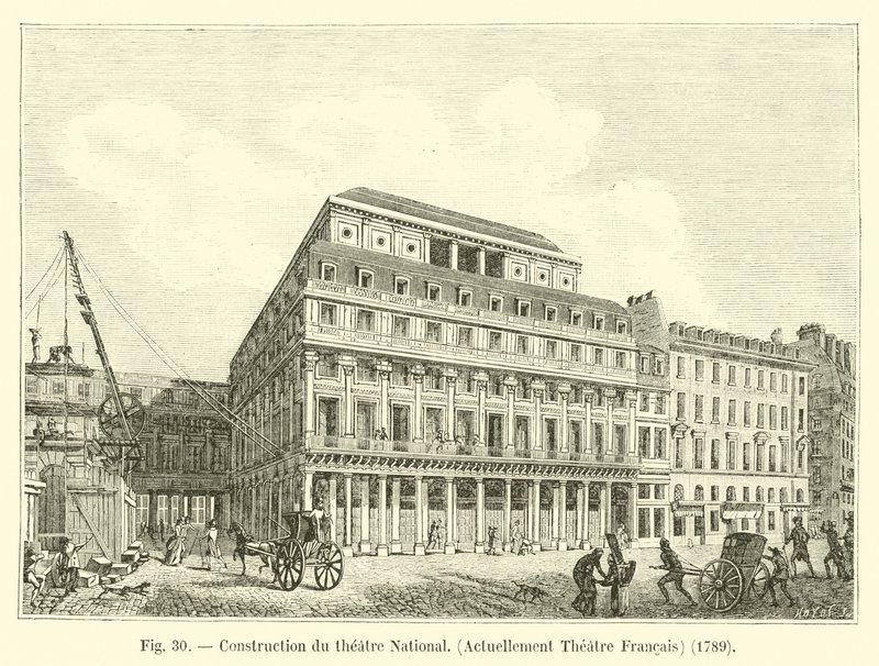 Construcción del teatro Nacional, actualmente Teatro Francés, 1789 de French School