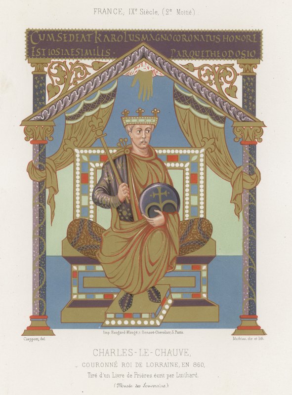 Coronación de Carlos el Calvo de French School