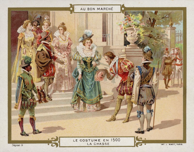 Traje en 1500 - caza de French School