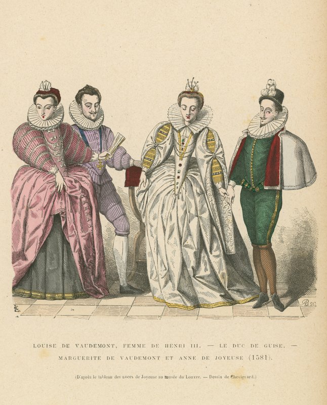 Traje de la nobleza francesa, 1581 de French School