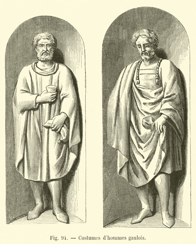 Trajes de hombres galos de French School