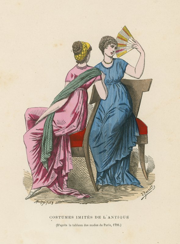 Trajes que imitan los de la antigüedad, 1798 de French School