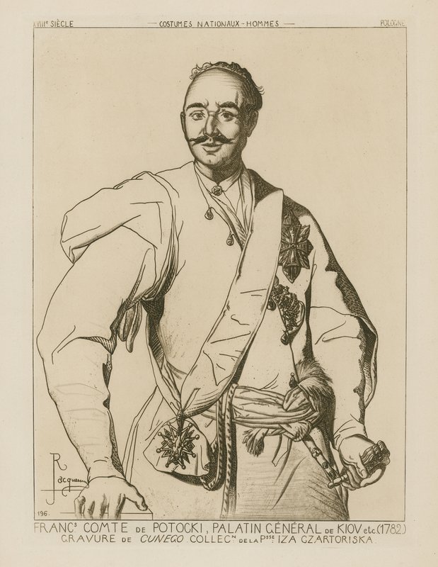 Conde Potocki, General Palatino de Kiev (1782) de French School
