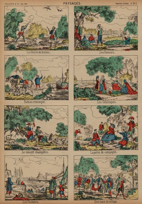 Escenas del campo de French School
